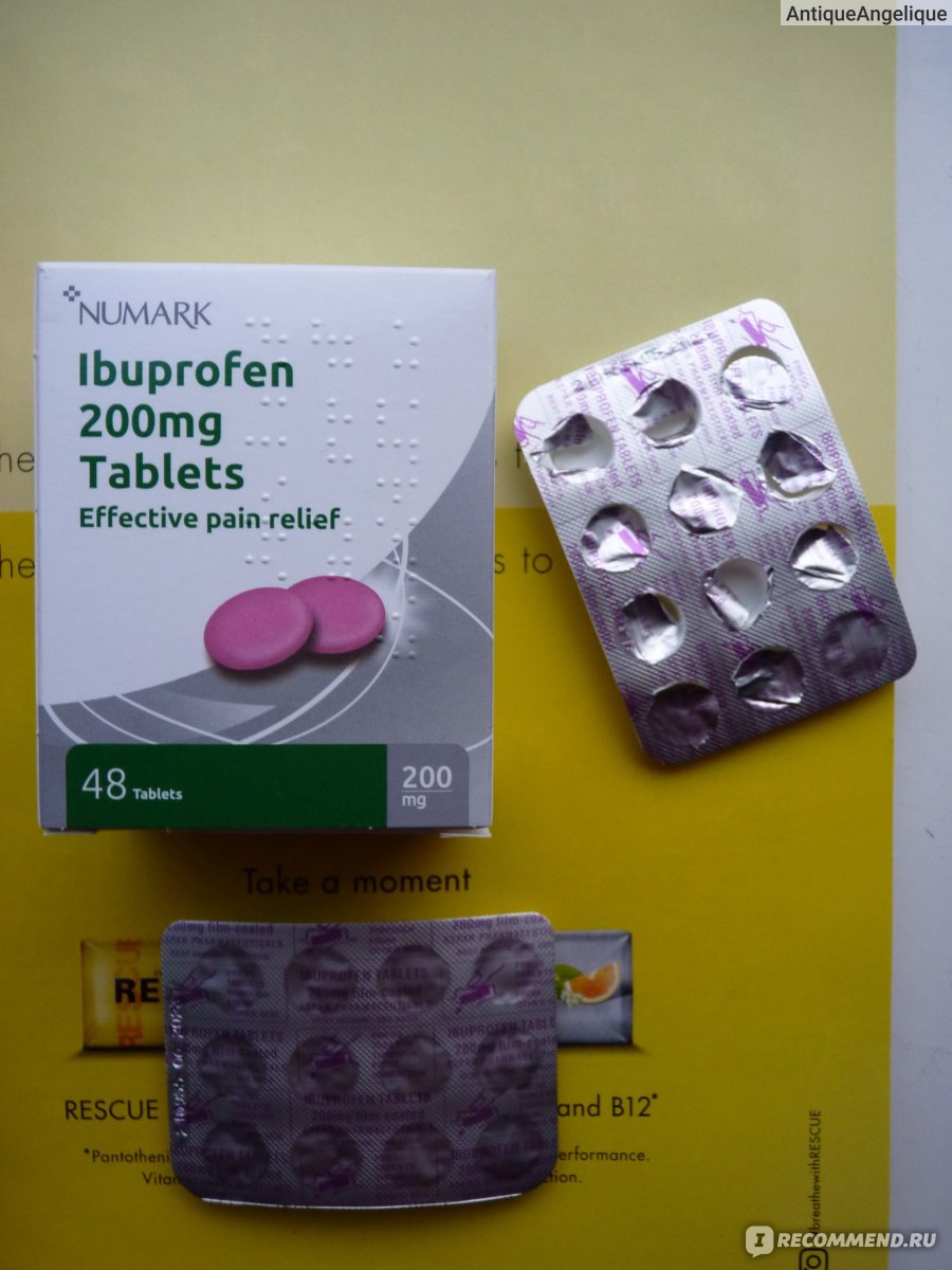 Таблетки Numark Ibuprofen 200mg Coated Tablets Надёжная помощь при