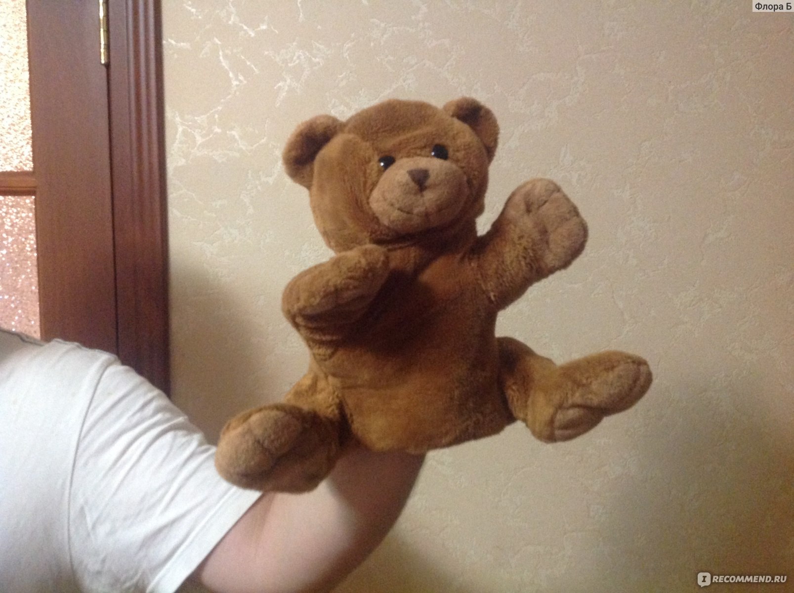 Мягкая игрушка на руку Медведь с медвежонком, 15 х 26 х 11 см