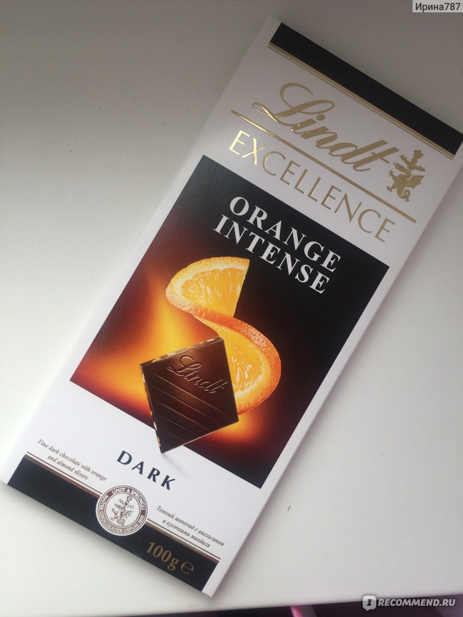 Шоколад Lindt Excellence апельсин темный шоколад