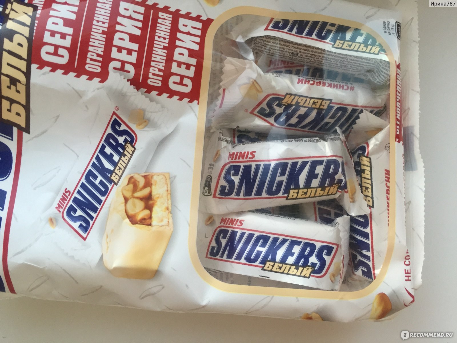 Шоколадный батончик SNICKERS Белый minis - «Байкер и балетная пачка,  динозавр и жвачка, кажется сникерс действительно шоколад без  ограничений...» | отзывы