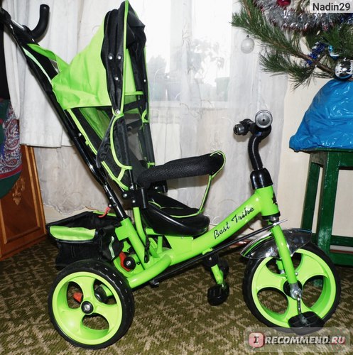 Трехколесный велосипед Best Trike Салатового цвета - «И коляска и ...