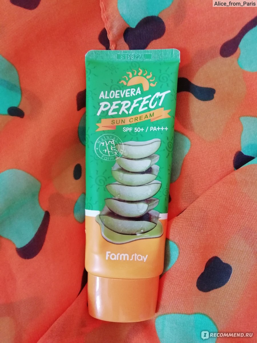 Солнцезащитный крем Farmstay Aloe Vera Perfect Sun Cream SPF 50+ / PA+++ -  «Отличный бюджетный корейский санскрин на безопасных фильтрах» | отзывы