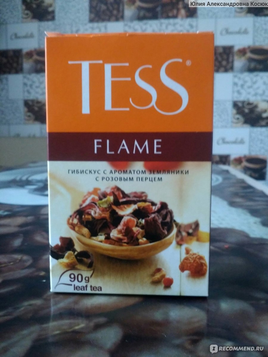 Чай Tess flame гибискус с ароматом земляники и розовым перцем - «Вкусный  чай, но на любителя.» | отзывы