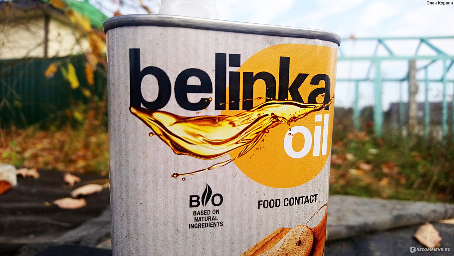 Маслом для столешницы Belinka «food contact на черном фоне
