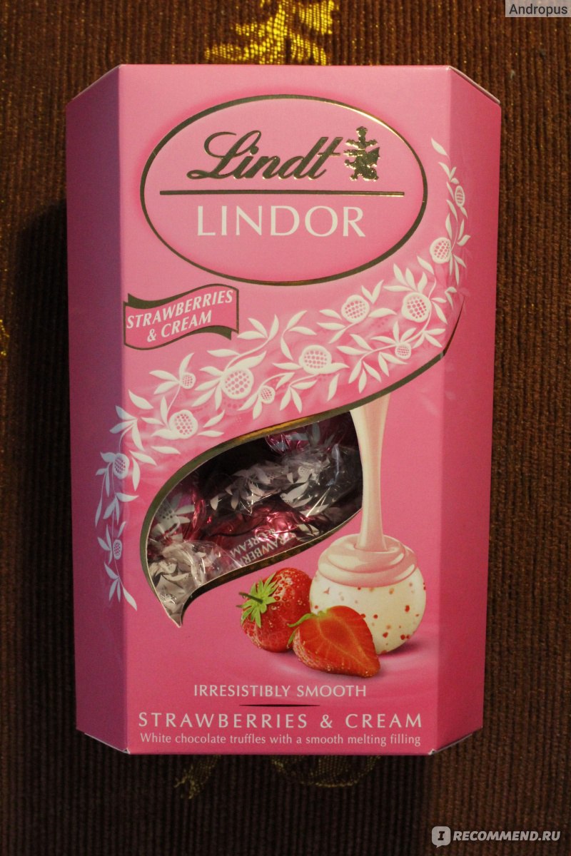 Конфеты Lindt Lindor Strawberries - «Не могу молчать об этой вкусняшке!  Лучше конфет Lindor могут быть только конфеты Lindor с другим вкусом!» |  отзывы