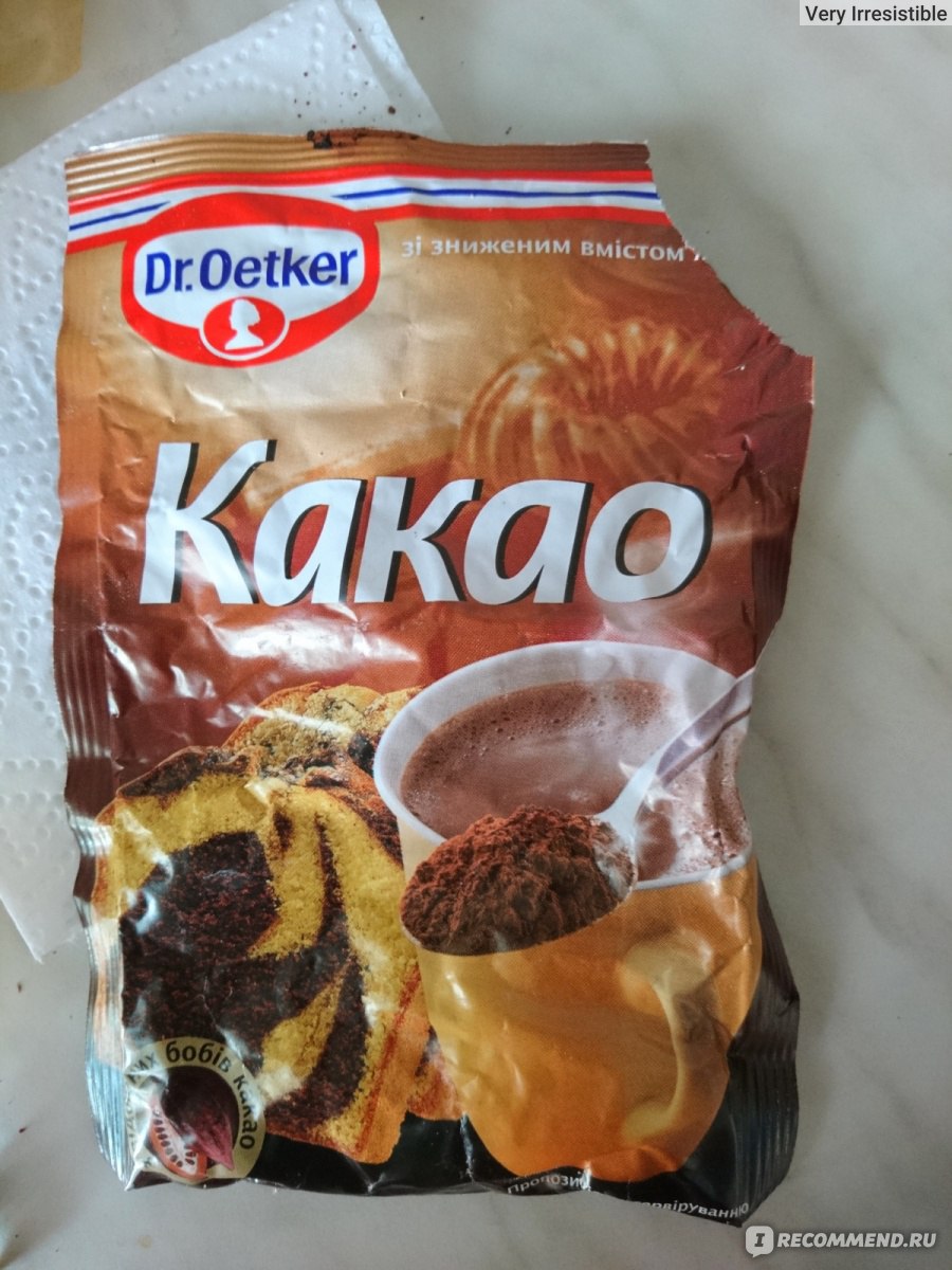 Какао Dr.Bakers / Dr.Oetker порошок для приготовления напитков и выпечки -  «Ароматный какао-порошок. » | отзывы