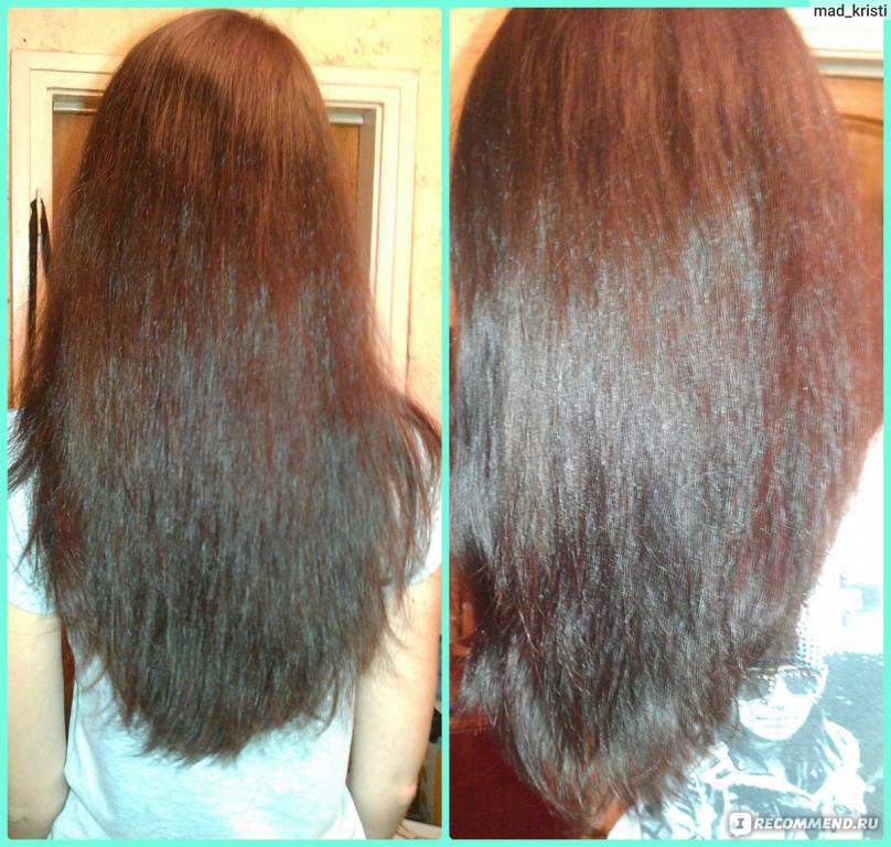 Натуральный уход за волосами до и после