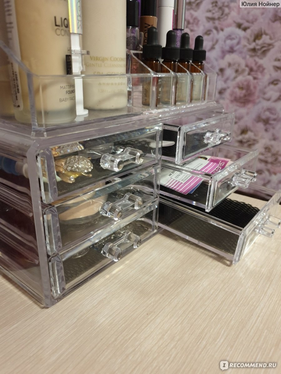 Органайзер Ebay Makeup Organizer Cosmetic Crystal Acrylic Case Display Box  Jewelry lipstick now - «Я нашла новую крутую вещь, для своей косметики, и  это органайзер!» | отзывы