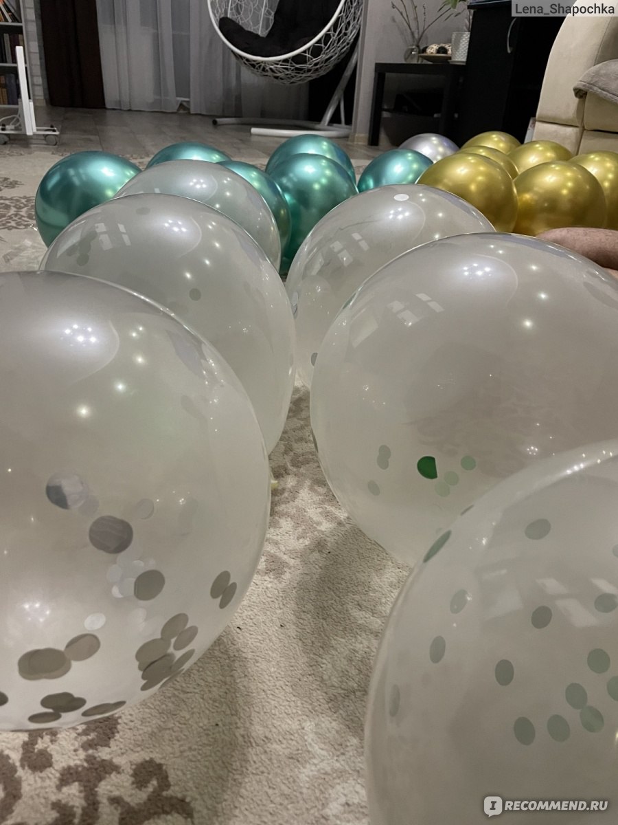 Воздушные шары Fix Price декорация для праздника из воздушных металлизированных шаров и бумажных аксессуаров фото