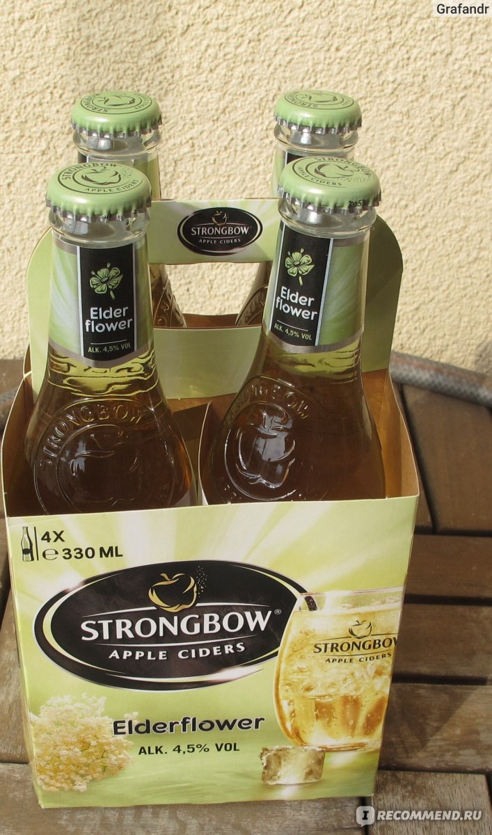 Сидр Strongbow Apple Ciders Elderflower - «Сладкий яблочный сидр» | отзывы