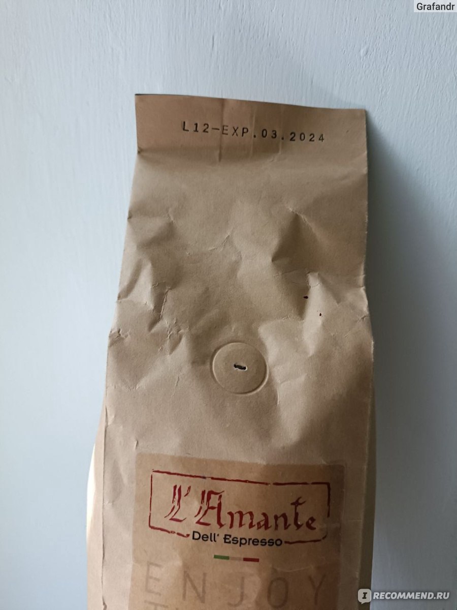 Кофе в зёрнах натуральный жареный L'Amante 100% arabica - «L'Amante 100 ...