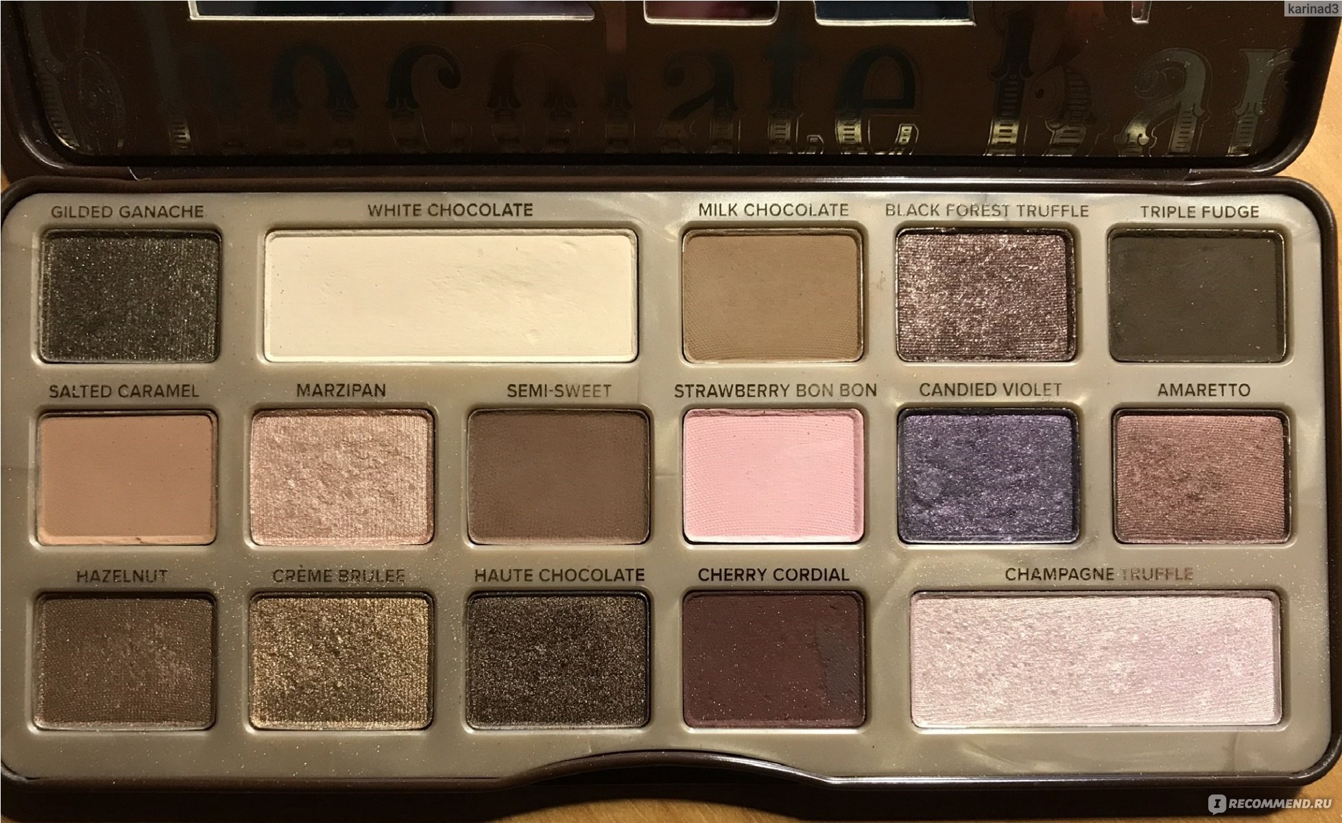 Палетка теней Too Faced Chocolate Bar - «Too Faced Chocolate Bar. Моя ...