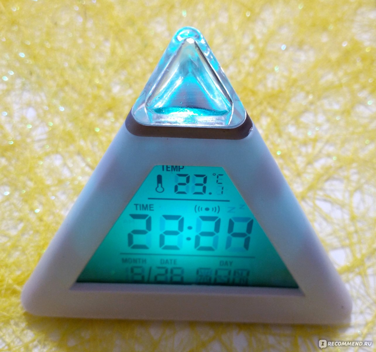 Будильник Aliexpress big sale New 7 Color LED Color Changing Digital  Pyramid Thermometer Alarm Clock - «Отличный будильник за копейки! Красивое  свечение, которое не раздражает глаза. Покупаю повторно спустя 4 года! » |  отзывы