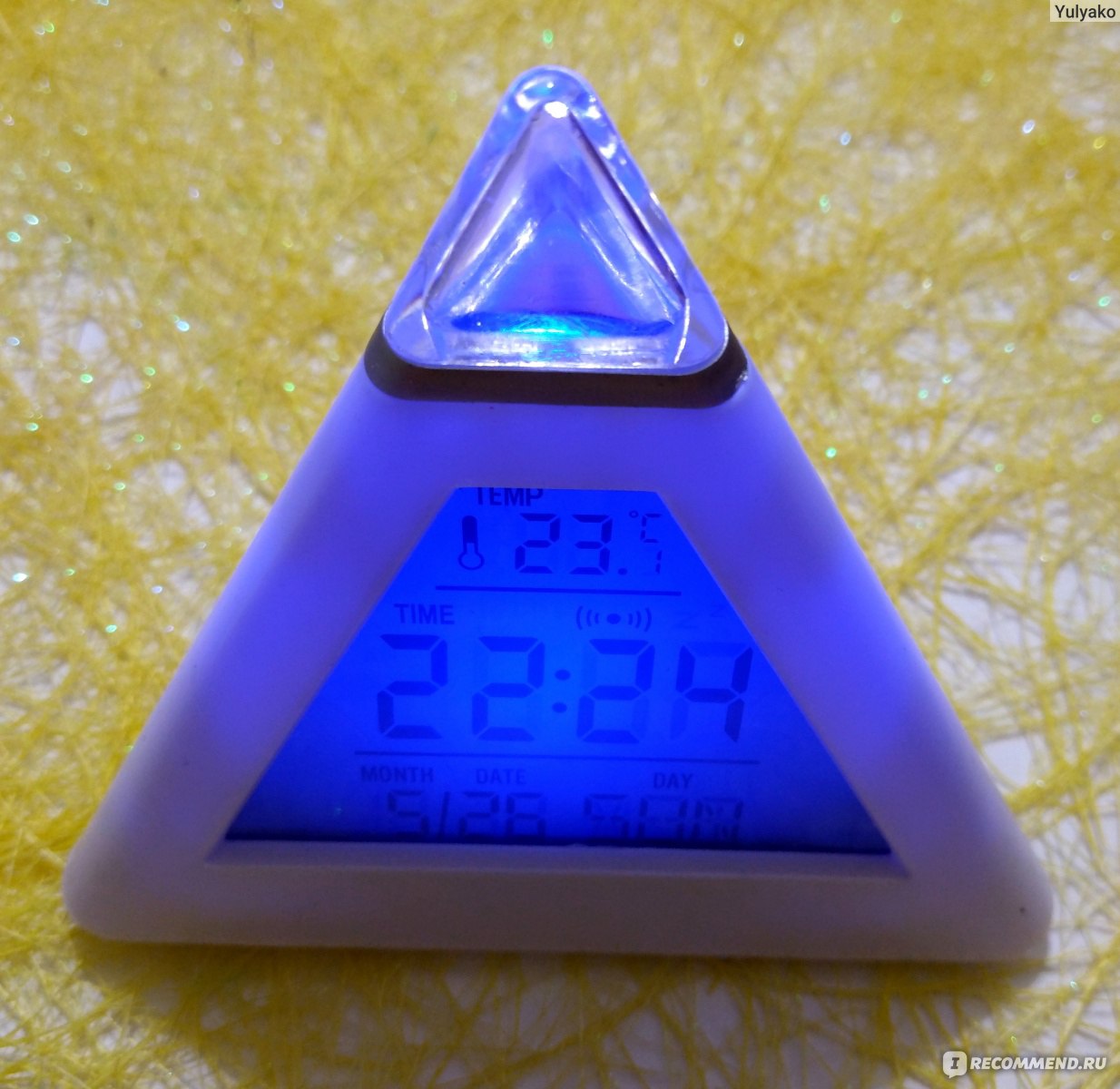 Будильник Aliexpress big sale New 7 Color LED Color Changing Digital  Pyramid Thermometer Alarm Clock - «Отличный будильник за копейки! Красивое  свечение, которое не раздражает глаза. Покупаю повторно спустя 4 года! » |  отзывы