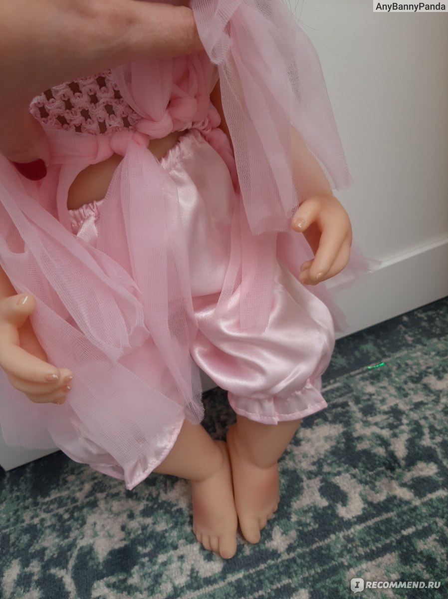 Кукла-реборн AliExpress  NPK Reborn doll 55cm pink princess bat toy super soft full body silicone doll for girls фото