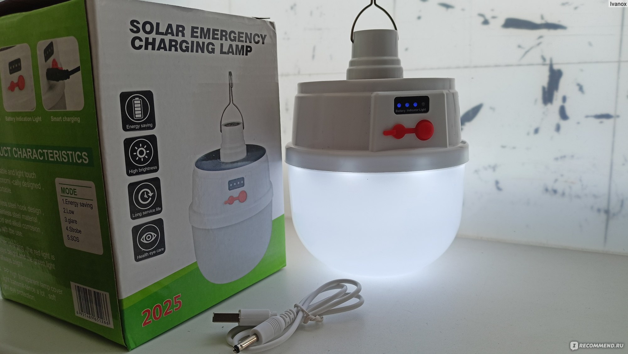 Кемпинговый светодиодный фонарь YYC Solar Emergency Charging Lamp 2025 -  «Когда надоело менять лампочки в яме» | отзывы