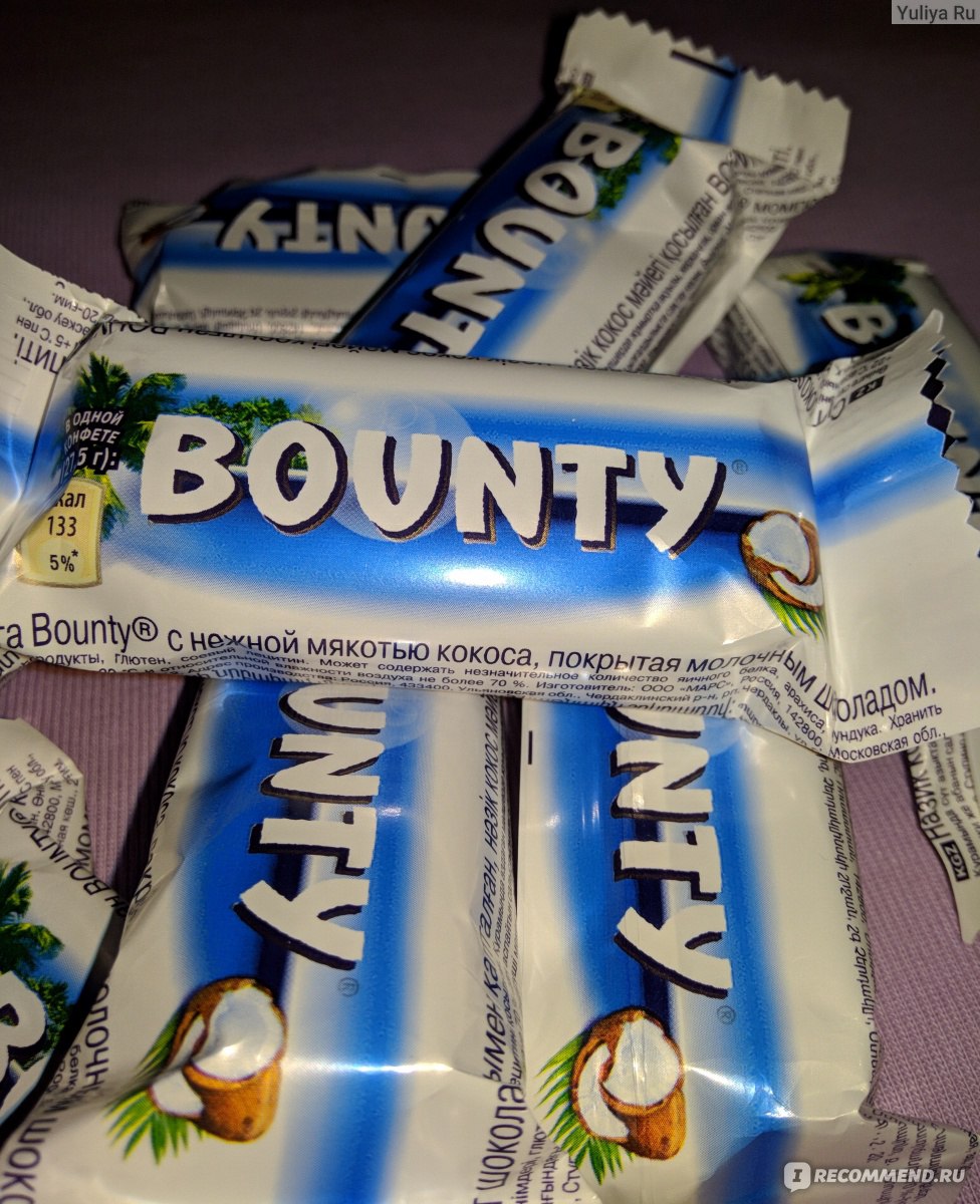 Шоколадный батончик Mars Bounty Trio - «Bounty много не бывает!)» | отзывы