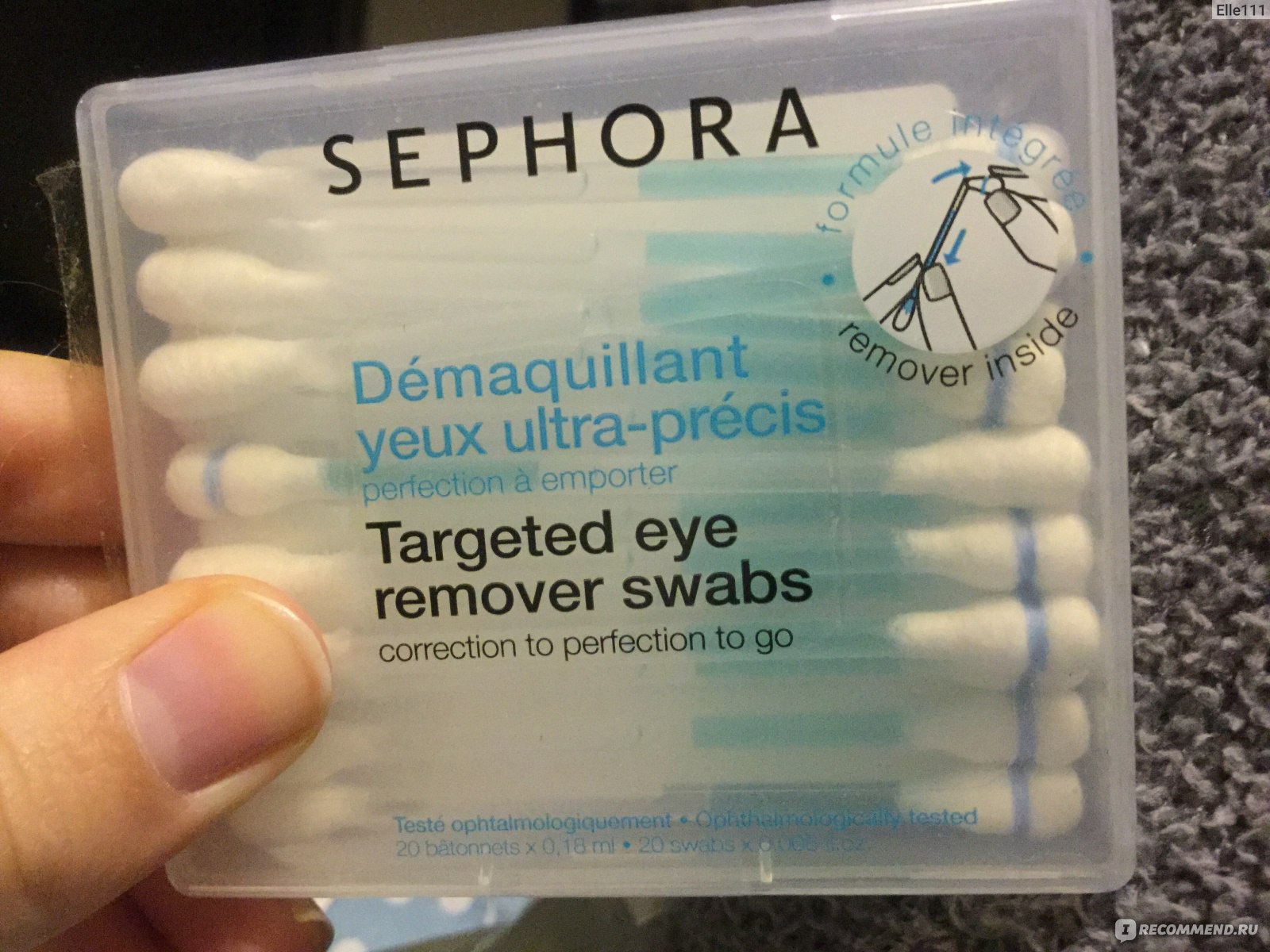Ватные палочки Sephora Для коррекции макияжа с пропиткой - «Баловство ...