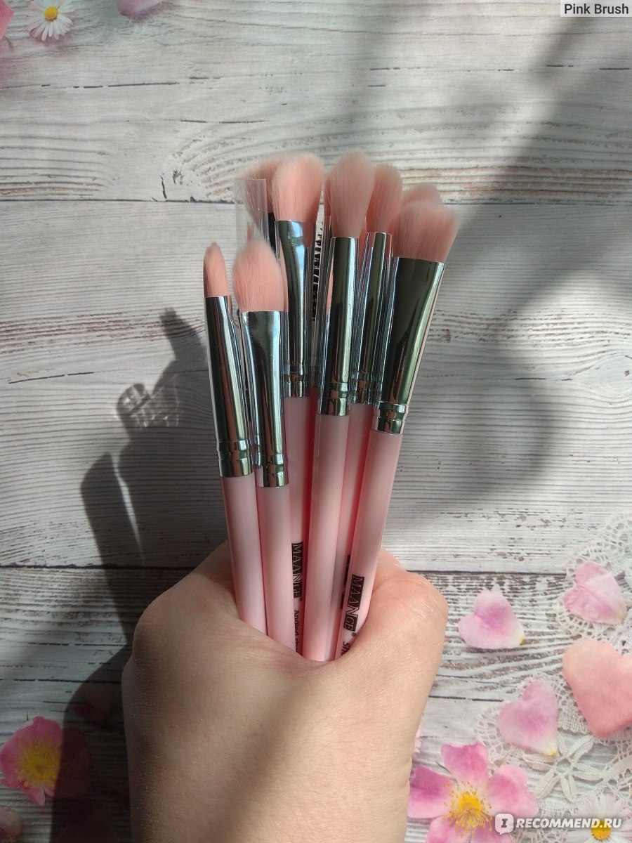 Кисти для макияжа Aliexpress MAANGE Pro 3/5/12 pcs/lot Makeup Brushes Set  Eye Shadow Blending Eyeliner Eyelash Eyebrow Brushes For Makeup New -  «Отличные базовые кисти Aliexpress MAANGE Pro Makeup Brushes Set всего