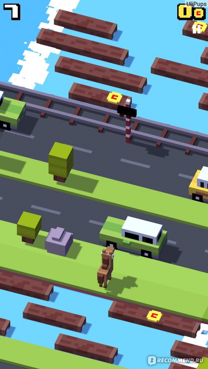 Компьютерная программа crossy road - «Перебегай дорогу, прыгай по бревнам,  главное не попади под машину» | отзывы