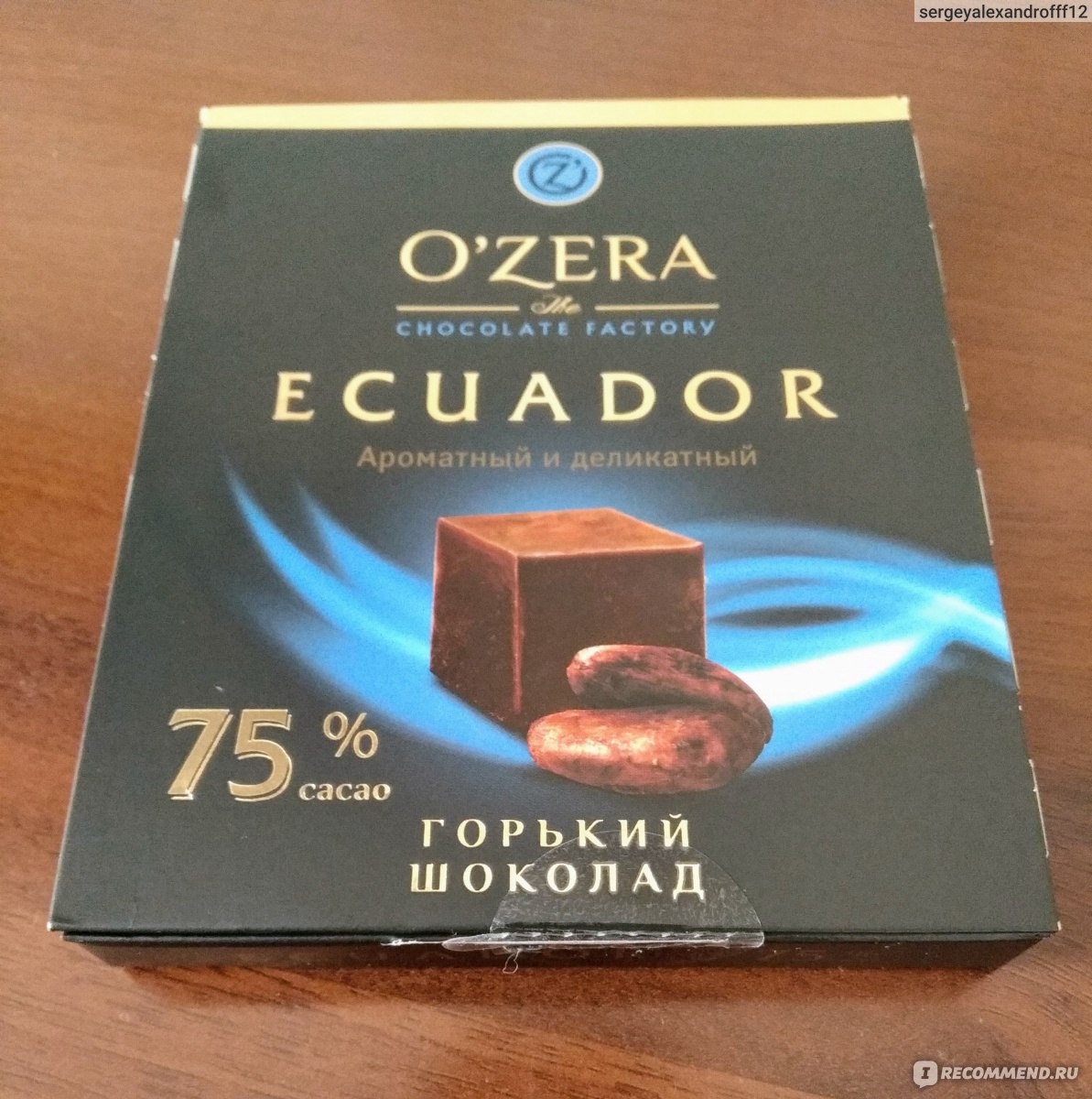 O Zera Ecuador шоколад 75 какао