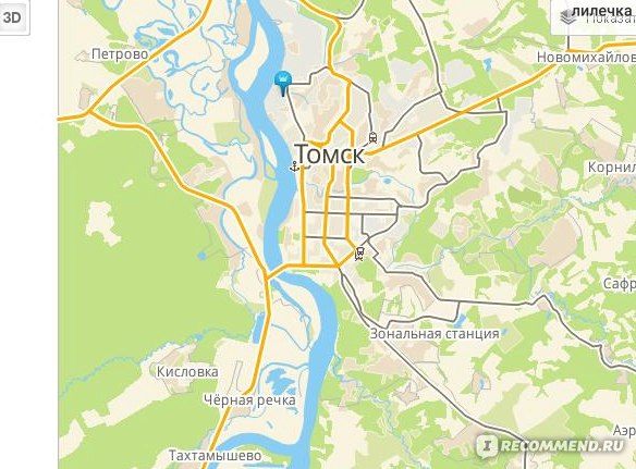 Томск карта просторный