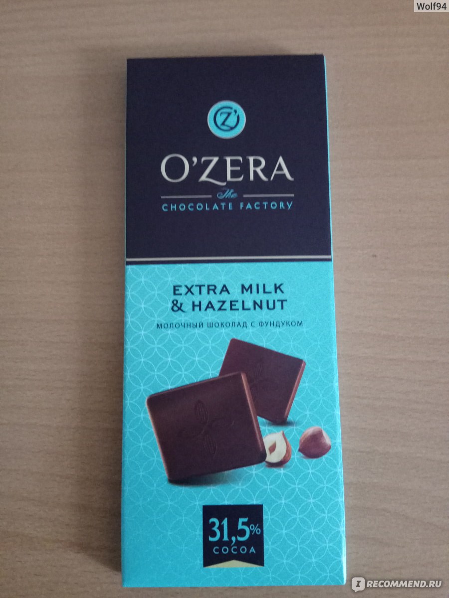 Шоколад Ozera Extra Milk Hazelnut 90г