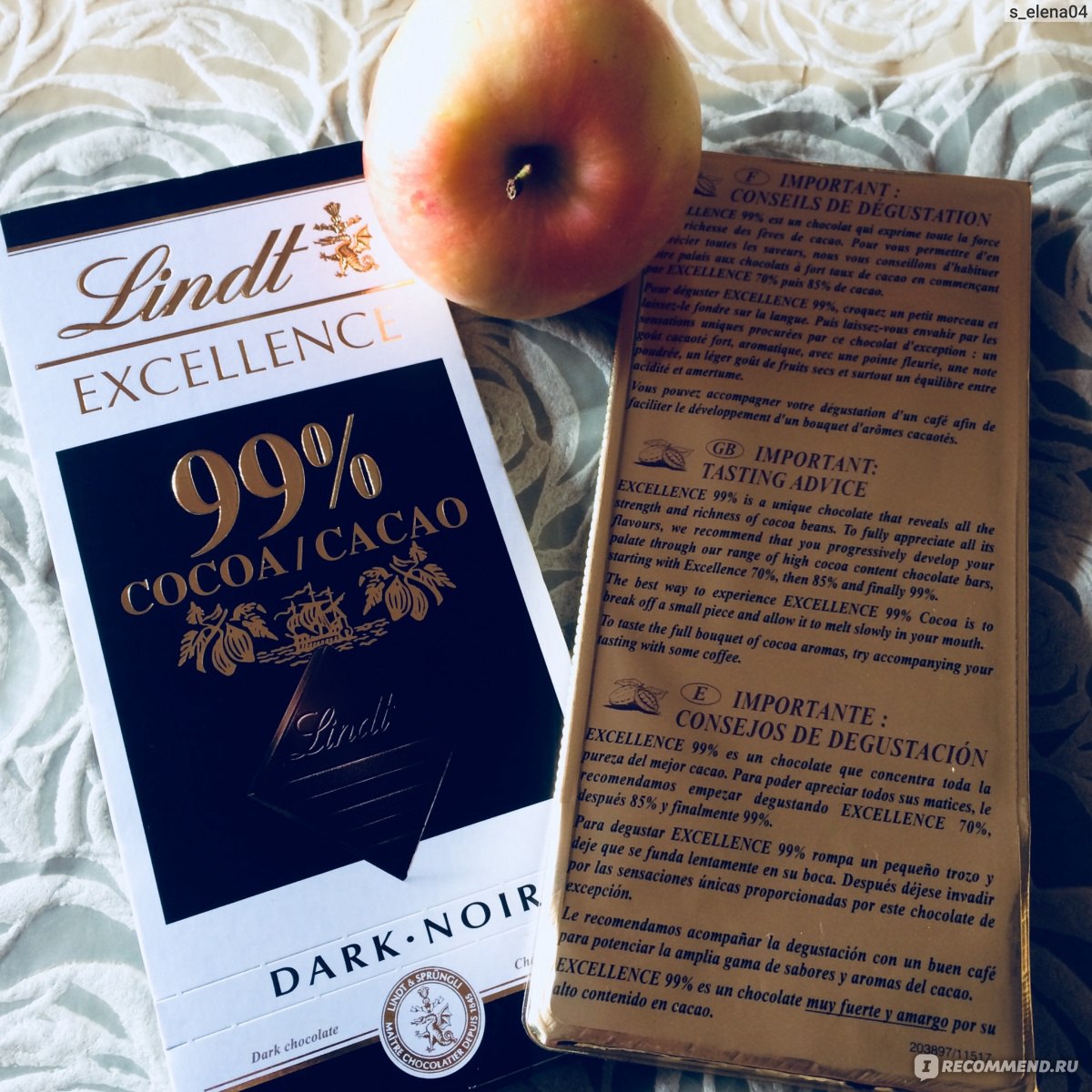 Lindt Excellence 99% Cacao Dark Noir