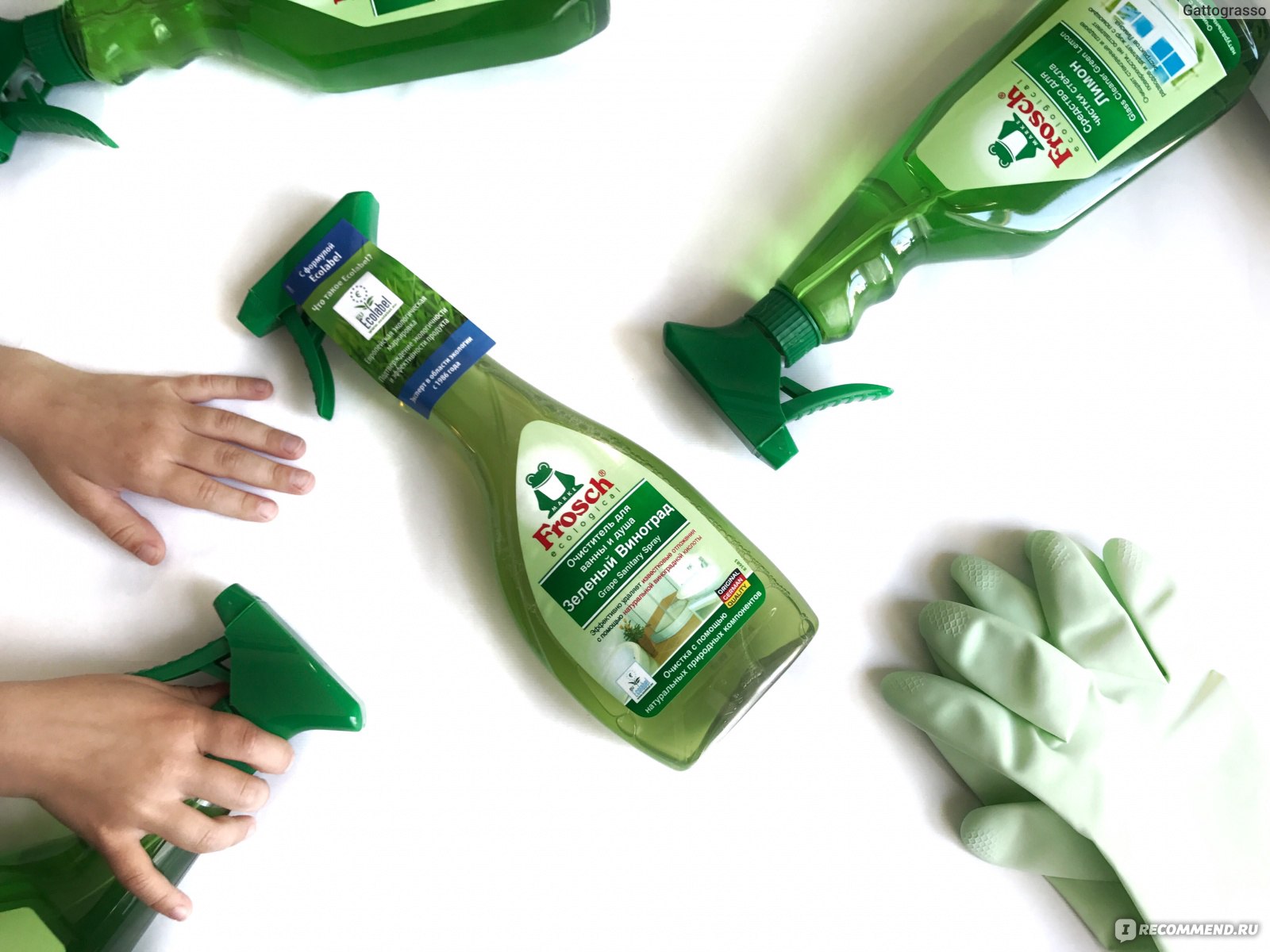 Очиститель для ванны и душа Frosch Grape Sanitary Spray - «Безопасное ...