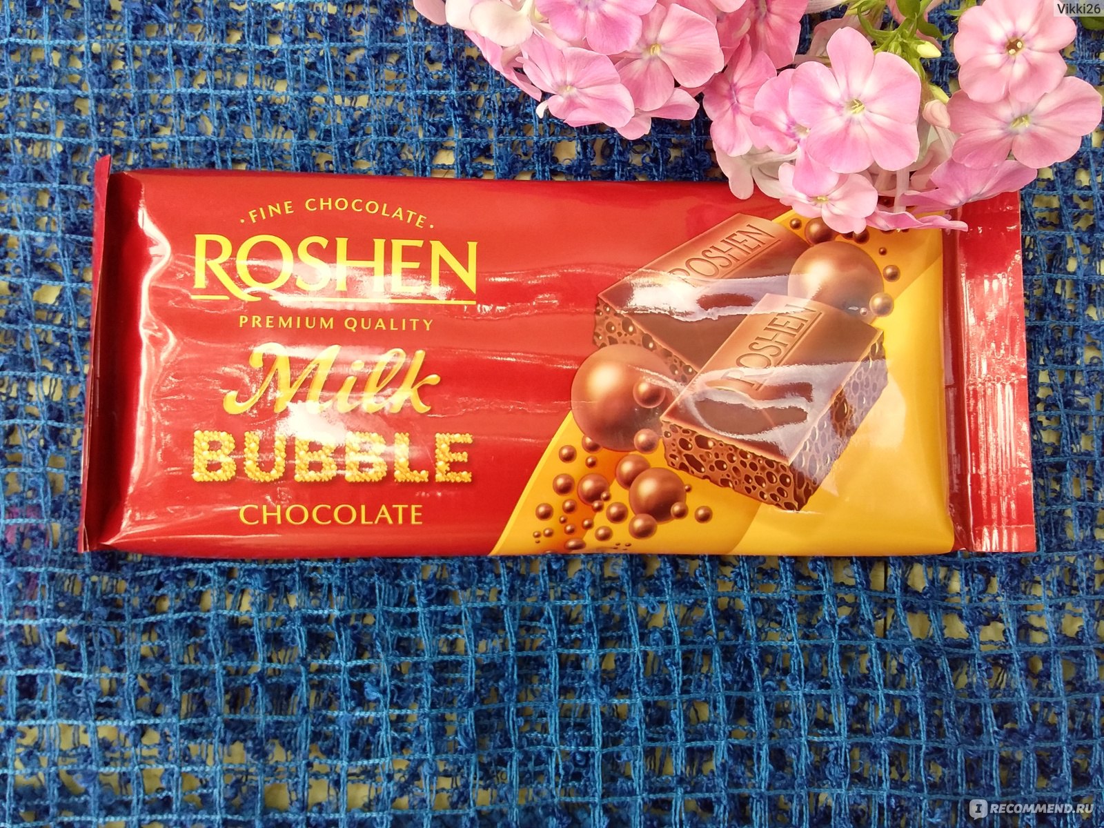 Roshen шоколад молочный пористый 80 г