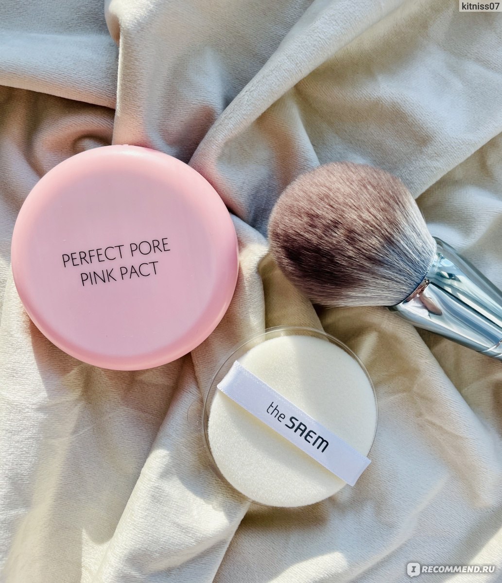 Пудра The Saem Saemmul Perfect Pore Pink Pact - «Ну где же ты была