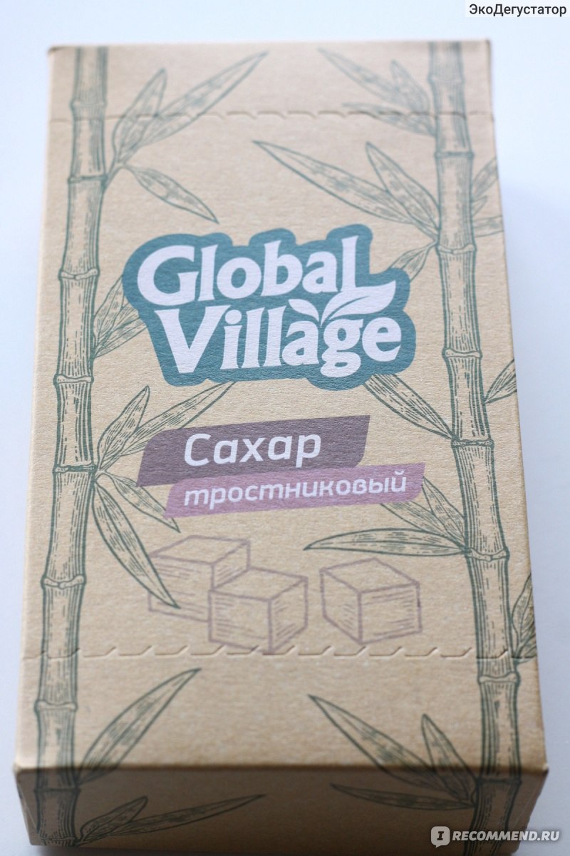 Сахар Global Village Сахар тростниковый кусковой - «Если коричневый сахар  окрашивает воду - подделка ли это? Пытаюсь разобраться на примере сахара из  Пятерочки.» | отзывы