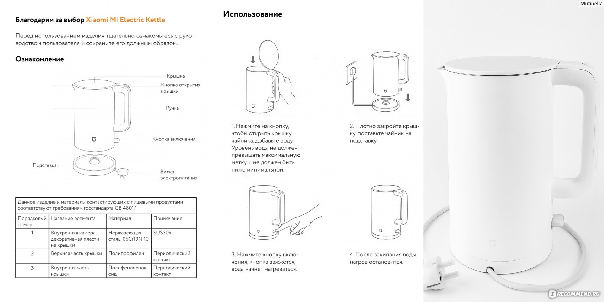 Электрический чайник Xiaomi Mi Electric Kettle - «Электрический чайник  Xiaomi Mi Electric Kettle - качественный, простой и бюджетный, но есть  недостатки» | отзывы