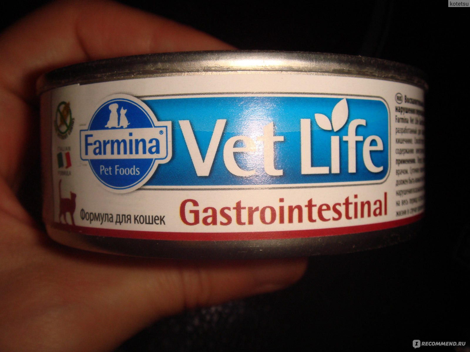 Влажный корм для кошек Farmina VetLife Gastrointestinal при проблемах с ЖКТ фото