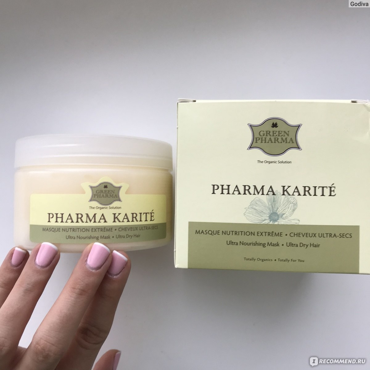 Маска greenpharma pharma karite питательная для сухих волос с маслом карите
