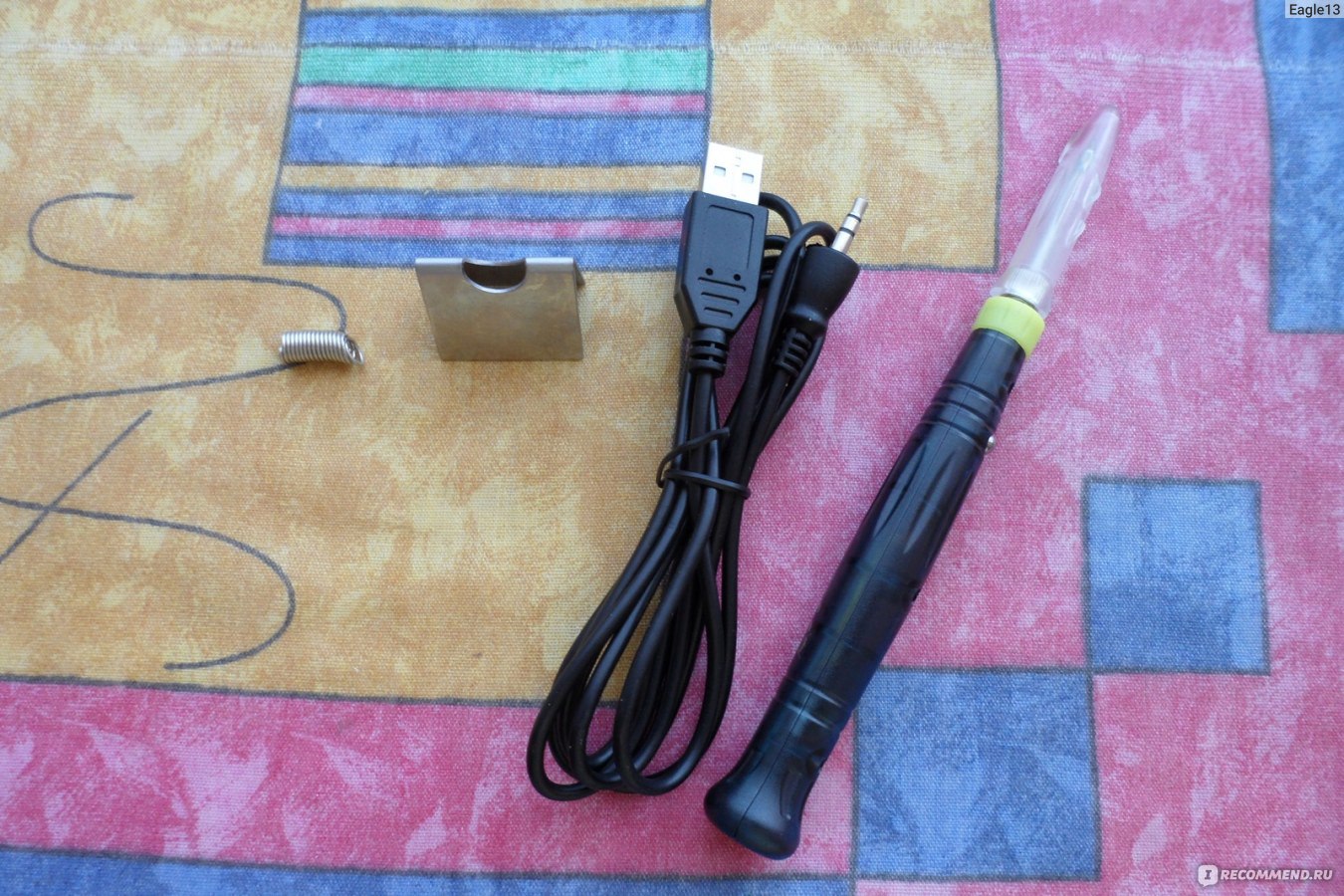 USB паяльник Ebay Mini Portable USB 5V 8W Electric Powered Soldering Iron Pen/Tip Touch Switch  фото