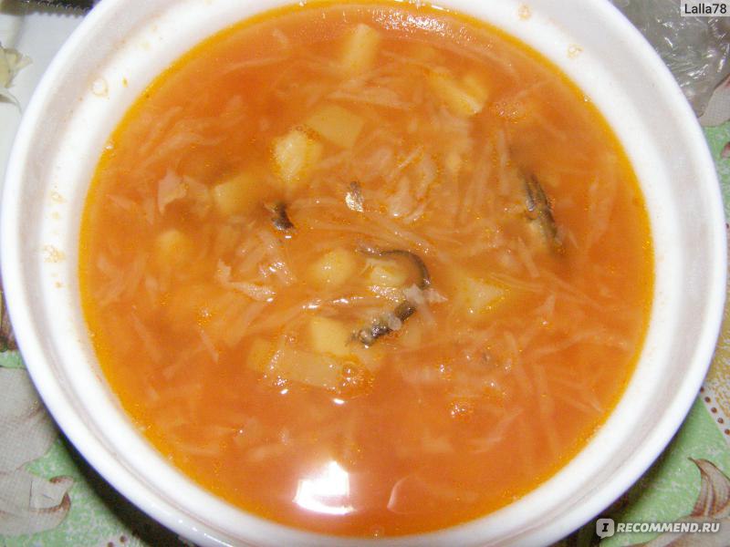 Суп из кильки в томатном соусе с вермишелью - 9 пошаговых фото в рецепте