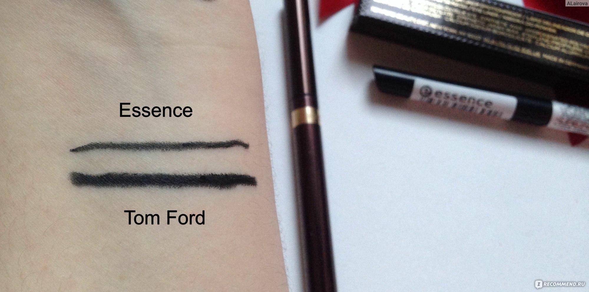 Карандаш для глаз Tom Ford Emotionproof Eyeliner - «Tom Ford Emotionproof  Eyeliner.... Или лучше Essence Long Lasting? 3000 руб. против 136 руб.  (фото, свотчи, макияжи, сравнение с очень бюджетным карандашом) Оттенок  Dominateur» | отзывы