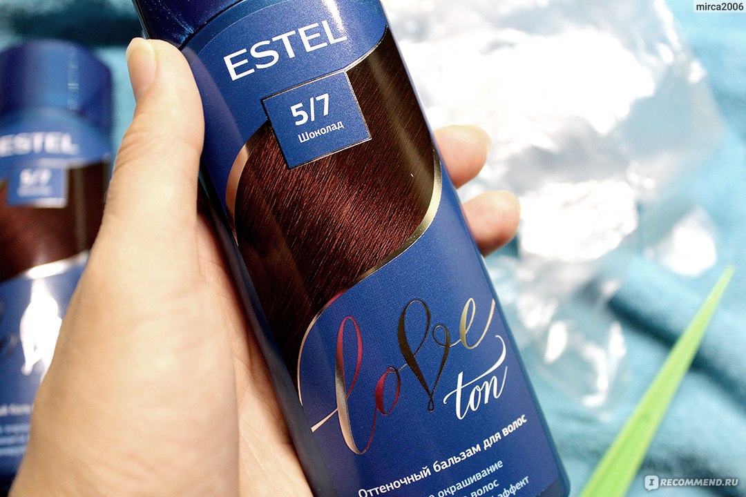 Оттеночный бальзам для волос estel 1 22 на волосах