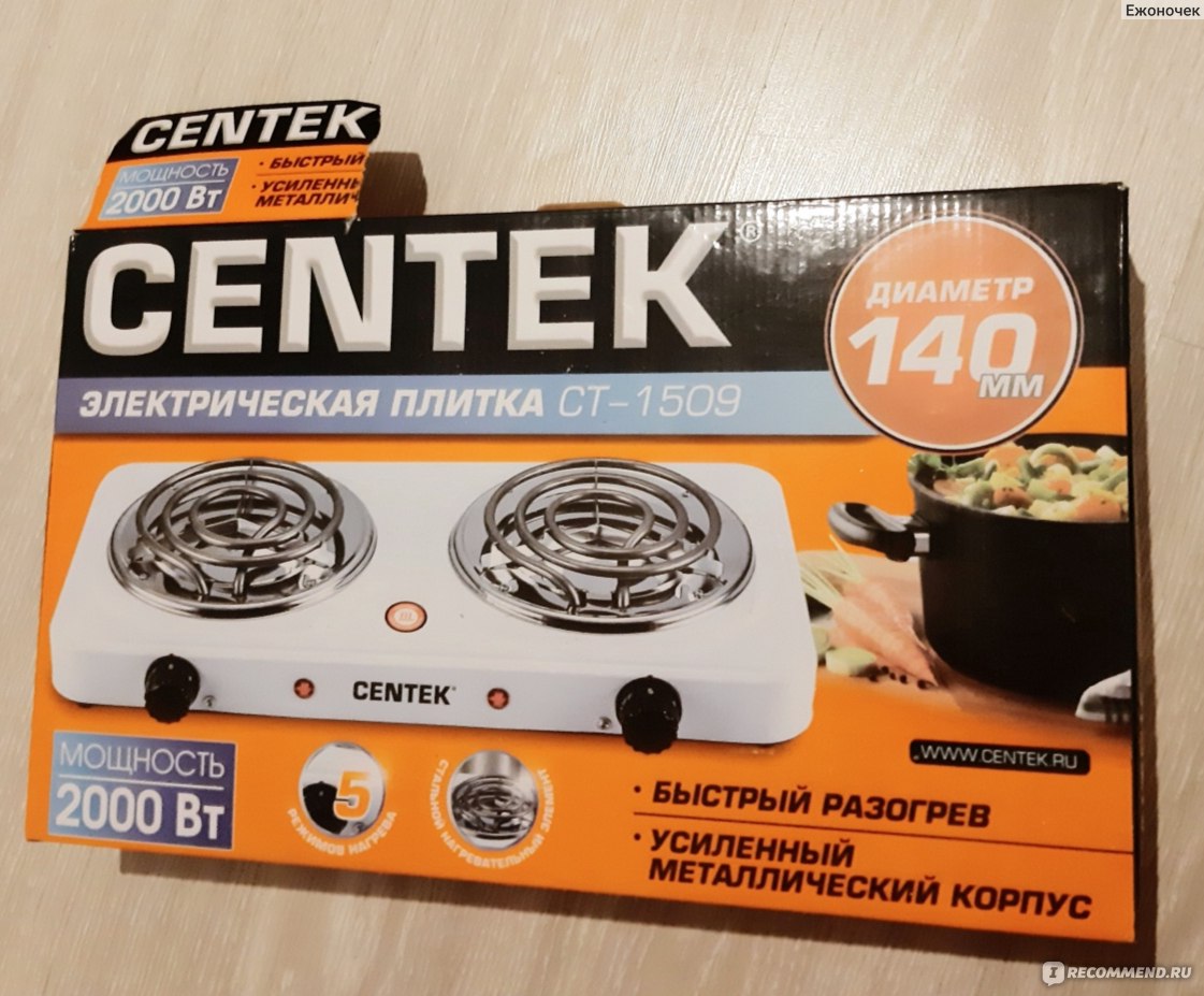 Электрическая плитка Centek CT-1509 - «В первый раз 