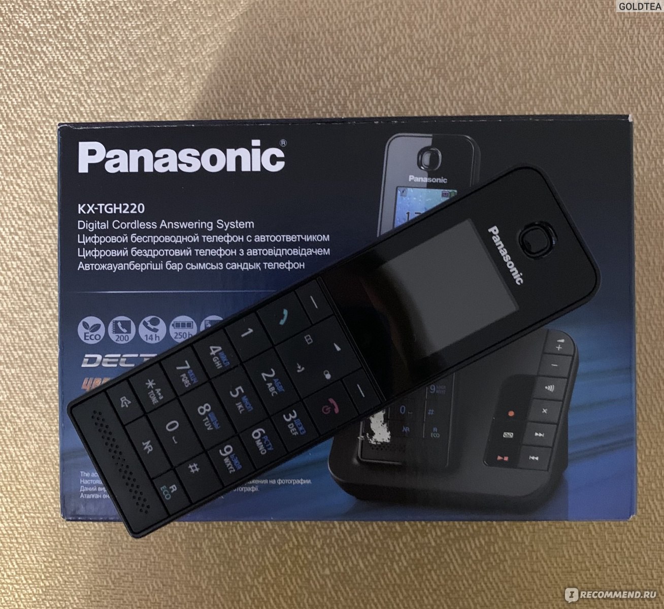 Радиотелефон Panasonic KX-TGH 220 - «Стильный телефончик с безумно удобными  кнопками» | отзывы