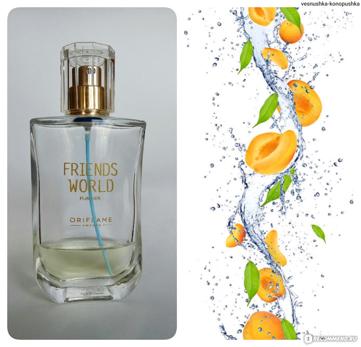 Oriflame Туалетная вода Friends World For Her - «Летняя радуга в капле  дождя - невесомо, радостно и мимолетно, как и аромат Friends World For Her  от Oriflame» | отзывы