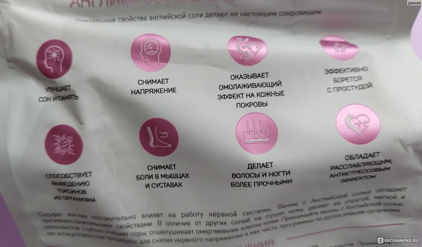 Соль для ванны Dr.minerals Epsom Английская