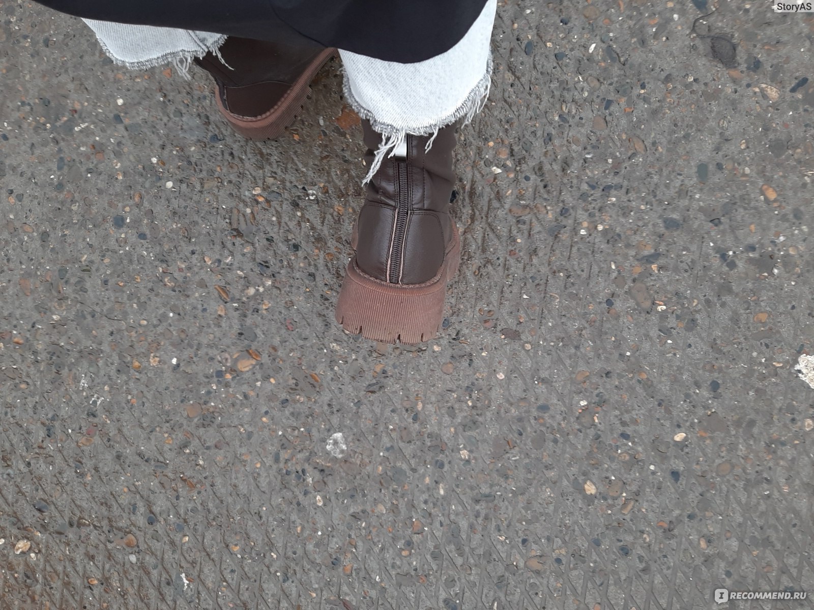Ботинки женские демисезонные Aliexpress HOT Women ankle boots natural Leather modern short boots 22-25cm Autumn and winter Cowhide upper Back zipper tooling фото