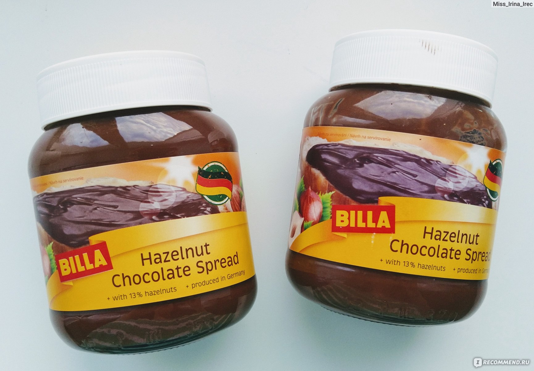 Шоколадная паста BILLA ореховая с добавлением какао - «Абсолютный аналог  Nutella по вкусу, только дешевле!☕️ Очень вкусная, шоколадно-ореховая паста,  мечта всех сладкоежек.💜» | отзывы