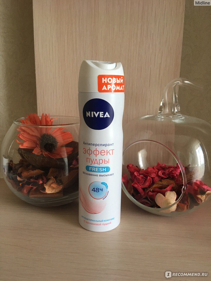 Антиперспирант NIVEA Эффект пудры Fresh - «Антиперспирант от Нивея на 5 ...