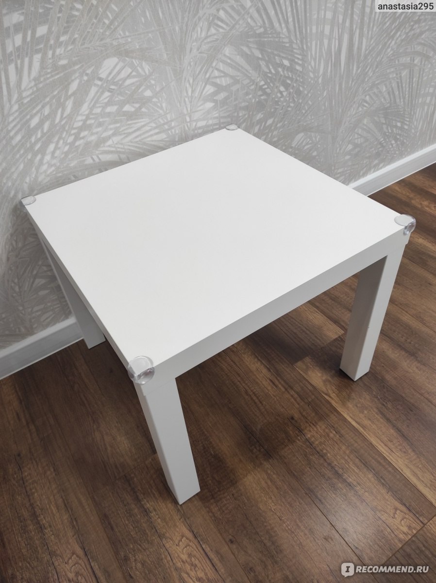 Lack лакк придиванный столик глянцевый белый 55x55 см