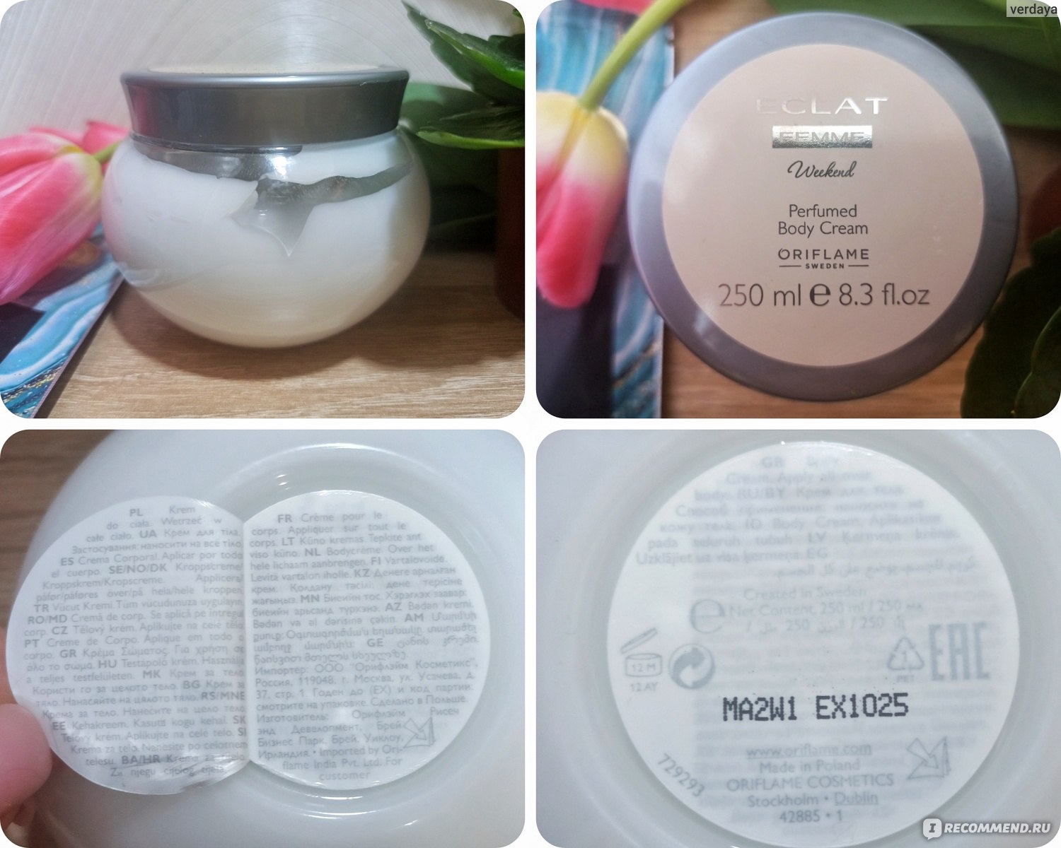 Review eclat femme weekend perfumed body cream hot sale