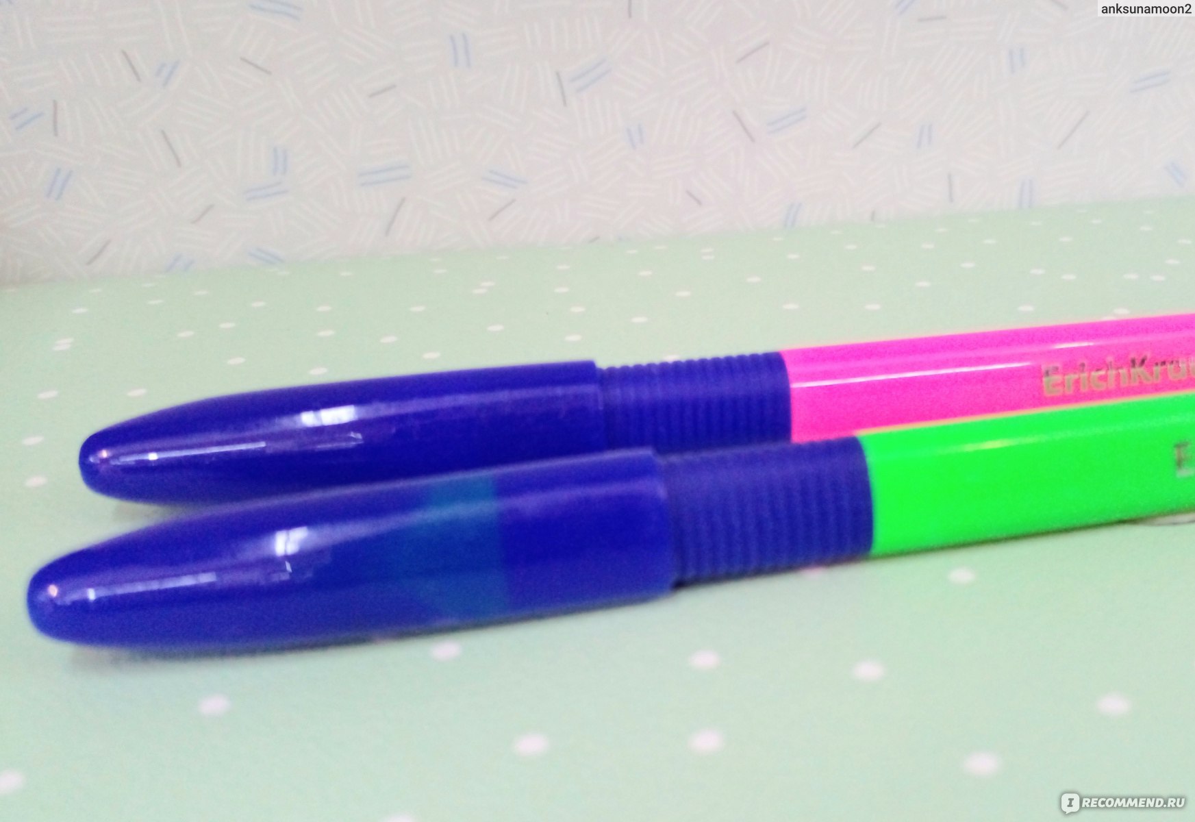 Шариковая ручка Erich Krause U-109 Neon Stick&Grip 1.0, Ultra Glide Technology, цвет чернил синий. Артикул 47612