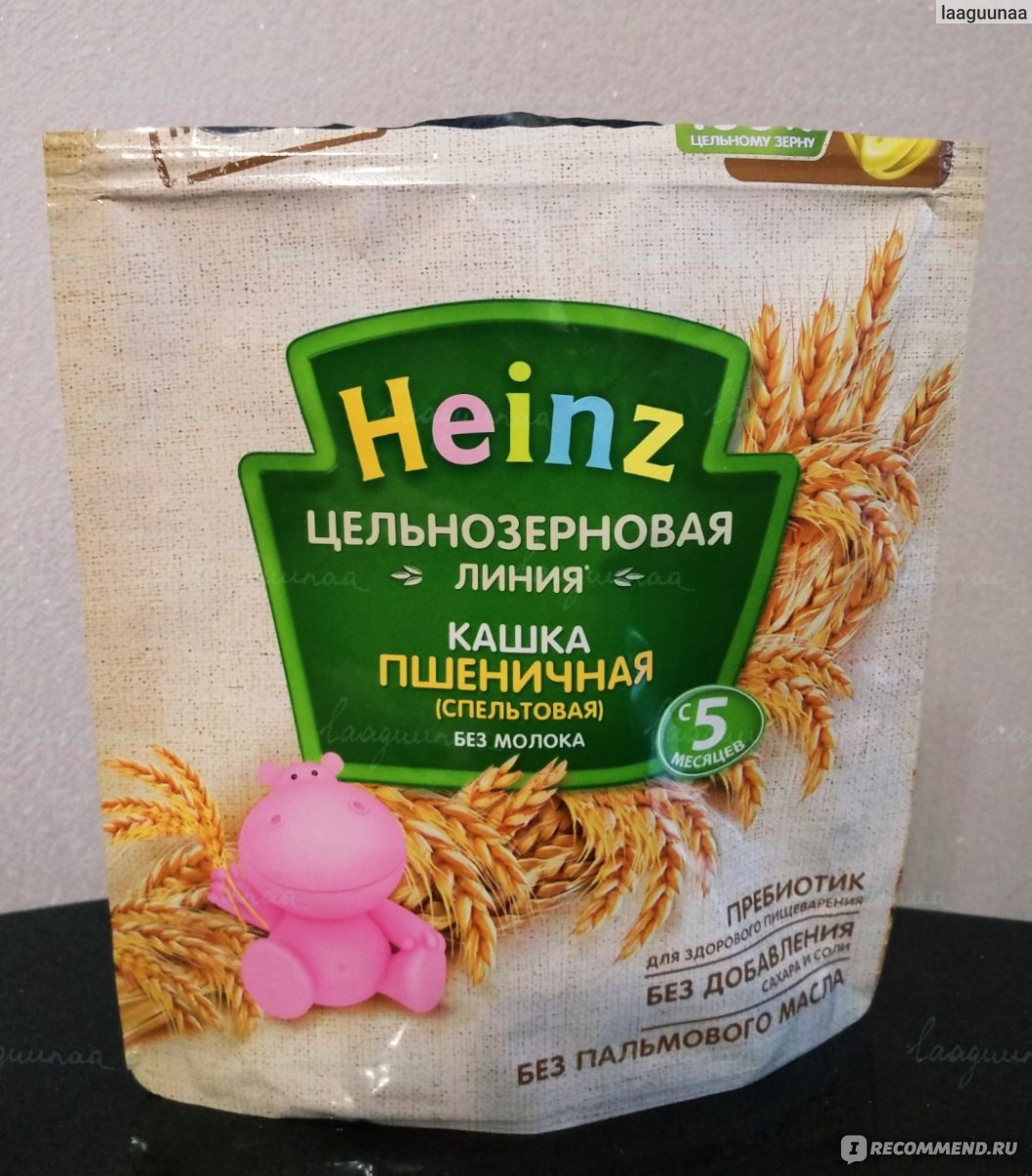 Кашка Heinz Пшеничная (спельтовая) без молока Цельнозерновая линия - «?Пшеничная  каша для первого прикорма?Спельта: польза и что это такое❓Глютен в составе  - опасно ли❓Отзыв⤵️⤵️⤵️» | отзывы